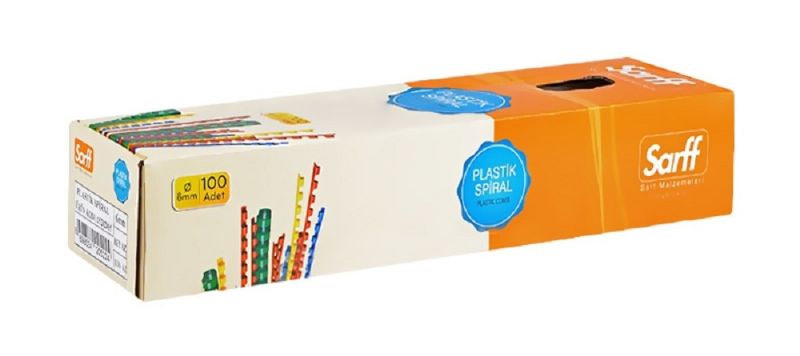 Sarff Plastik Spiral Beyaz 8 mm 100'l          8698534260582