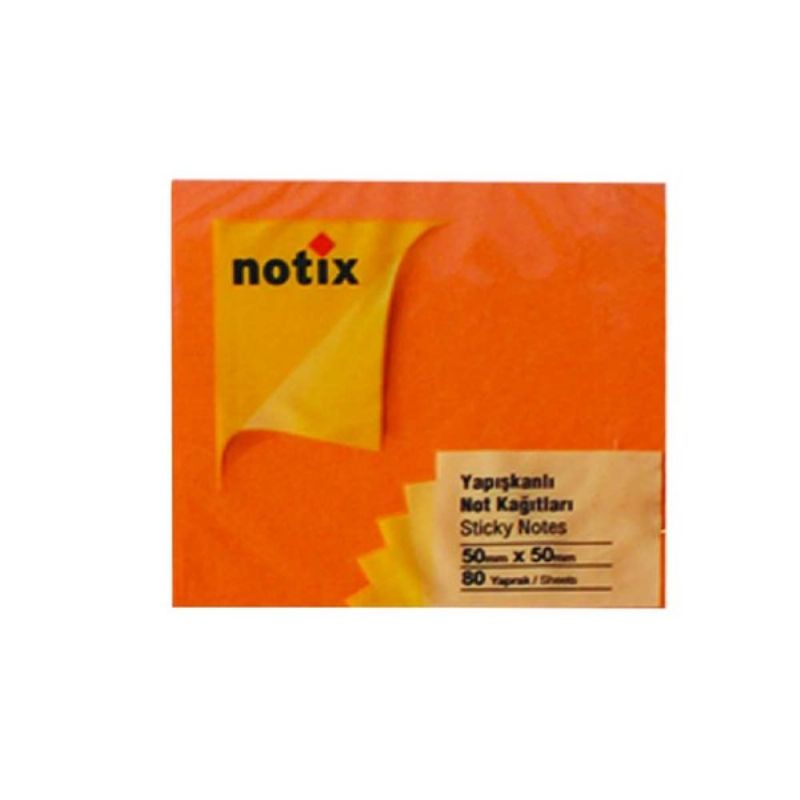 Notix Yapkanl Not Kad 50*50 mm Turuncu