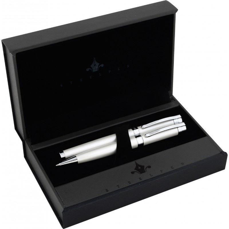 Steelpen 287 Capital Beyaz Dolma Kalem+Tkenmez Kalem