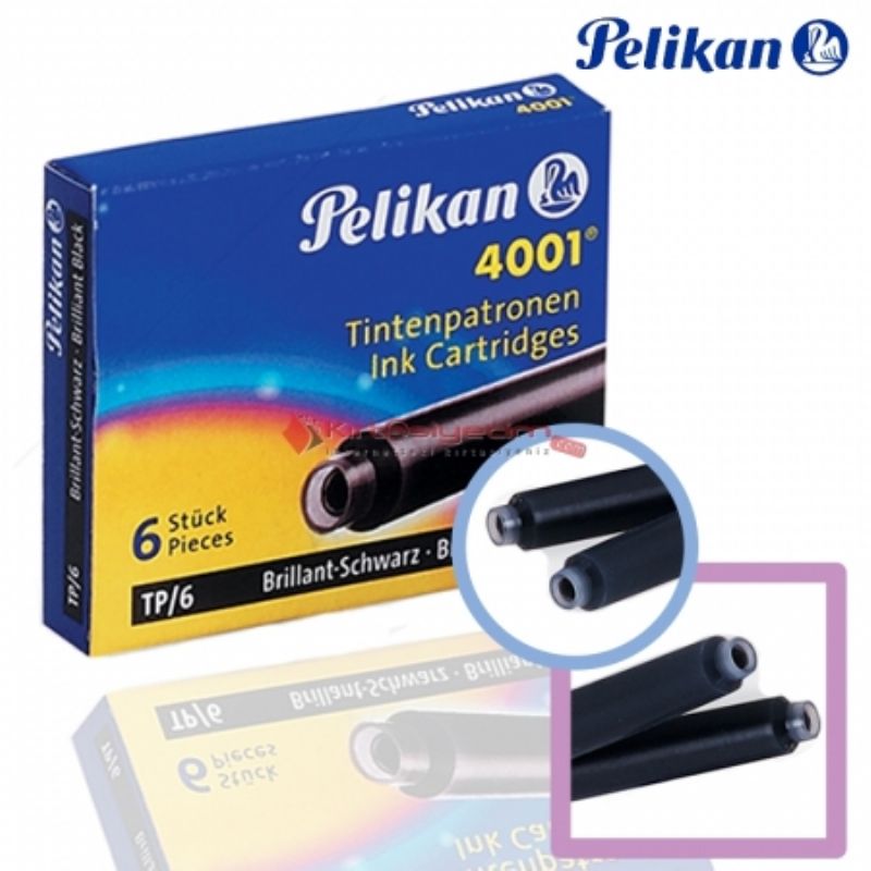 Pelikan 4001 Dolmakalem Kartu Tp Siyah 6 l