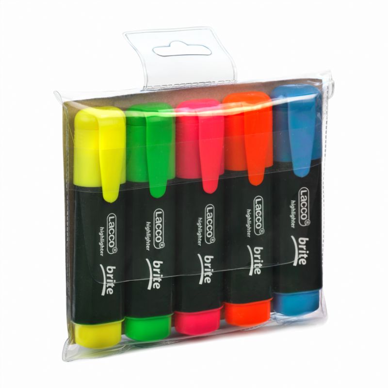 Lacco 215 Brite Fosforlu Kalem 5'li Set