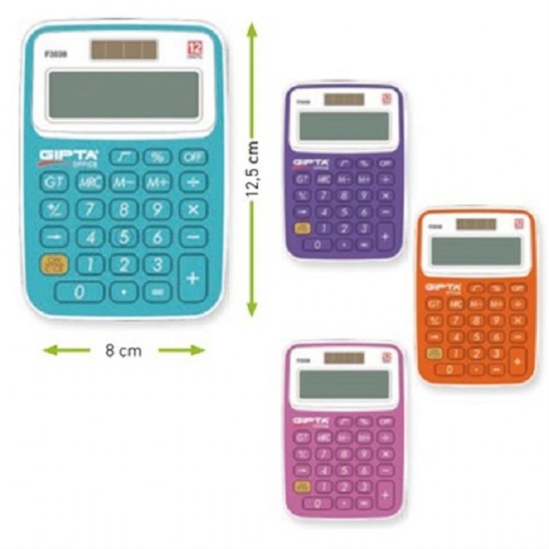Gpta F3038 Hesap Makinesi 12 Hane Pembe