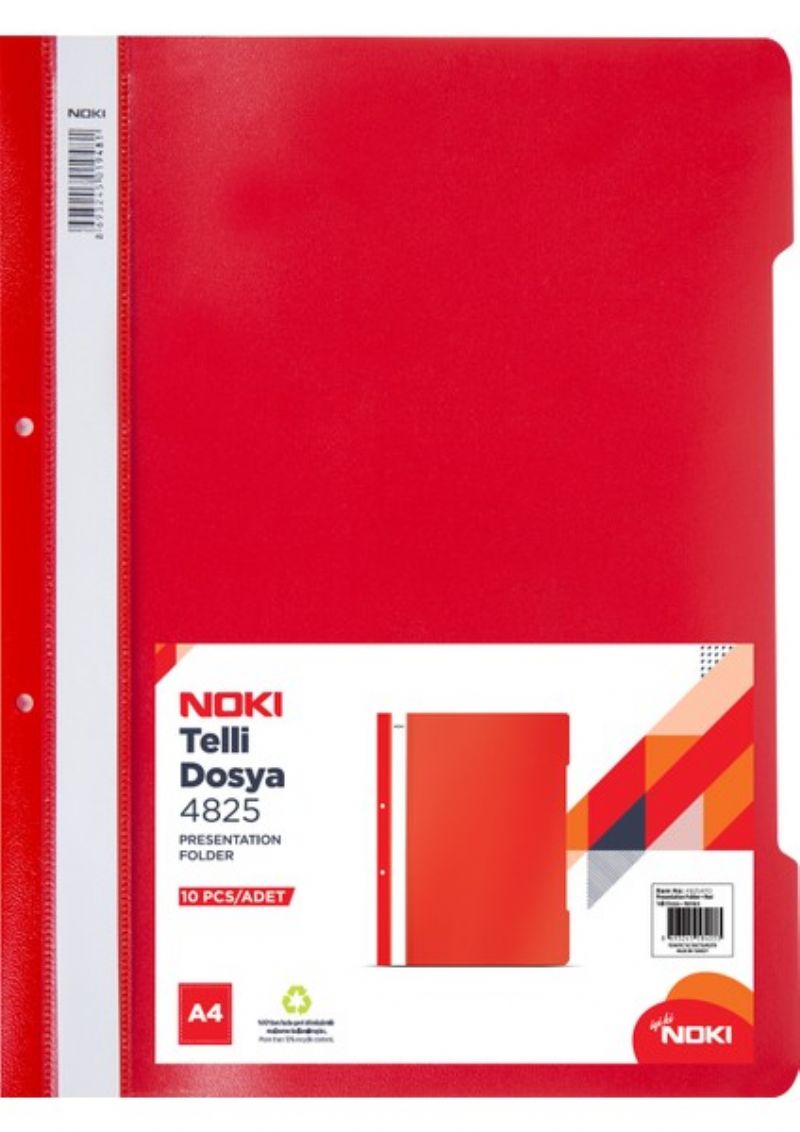 Noki Plastik Telli Dosya Krmz 50 li