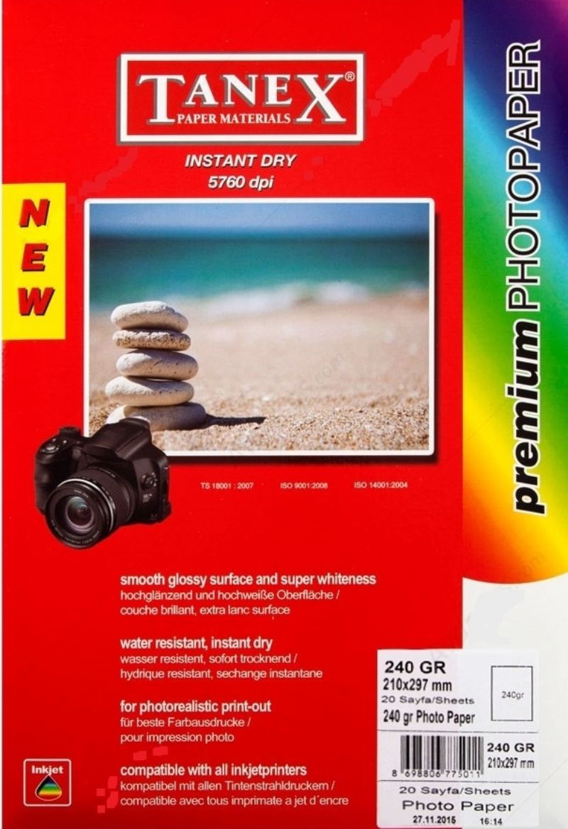 Tanex Fotoraf Kad A4 240gr 20 li     8698806775011