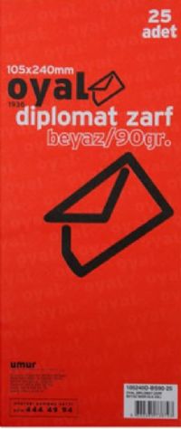 Oyal Diplomat Zarf Pencereli Beyaz 90gr 25li - 8690345738793