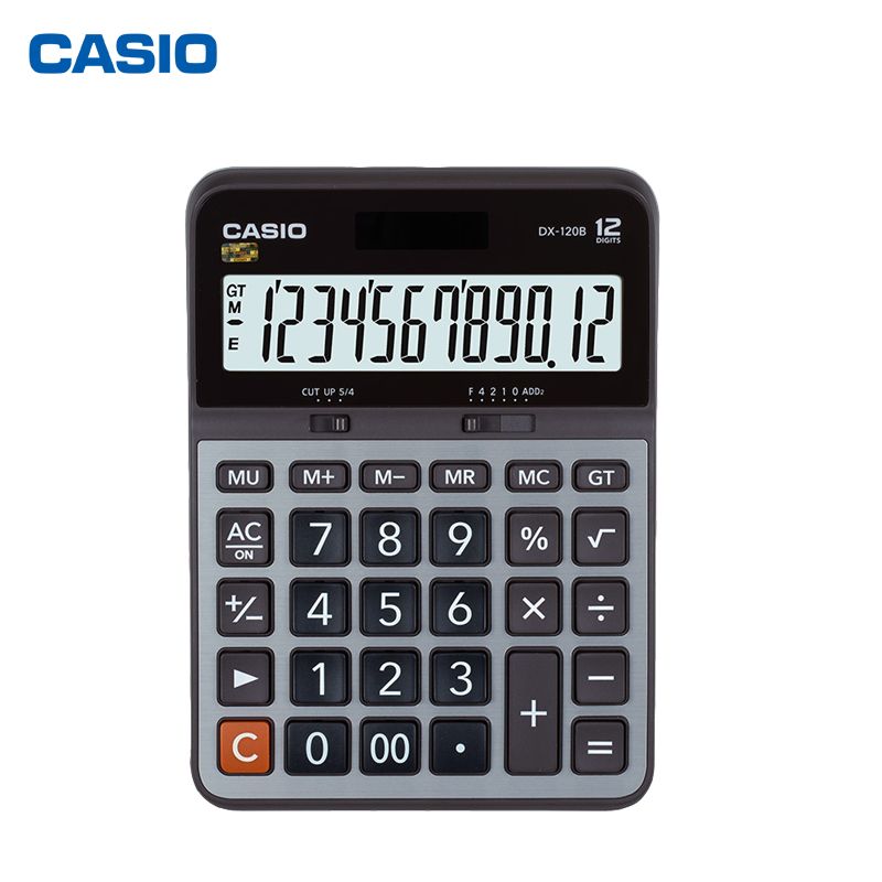Casio DX-120B 12 Hane Masa st Byk Boy Hesap Makinesi